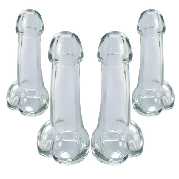 Penis Lasi - Shottilasi Penis - Penislasi - 15 cl Transparent 4-Pack