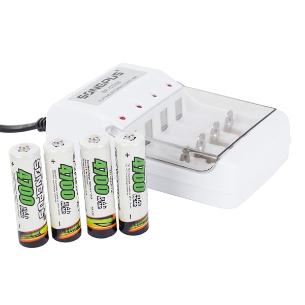 4x Batterioplader - AA/AAA Batterier