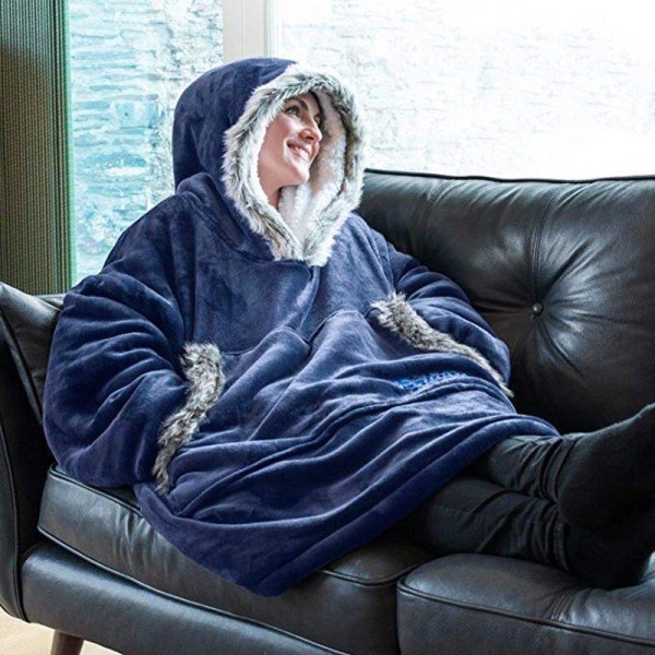Snug Rug Eskimo - Oversized Hoodie med Luva - Filt Rosa