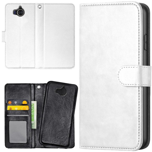 Huawei Y6 (2017) - Mobilcover/Etui Cover Hvid White