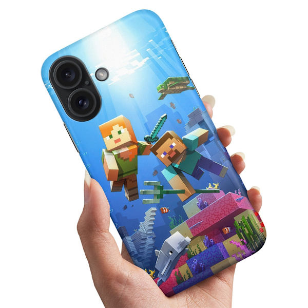 Deksel / Mobildeksel til iPhone 16 - Minecraft