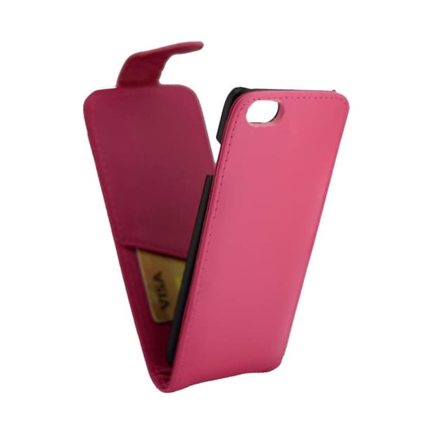 iPhone 7/8 Plus - Flipfodral med Kortfack - Mörkrosa Mörkrosa
