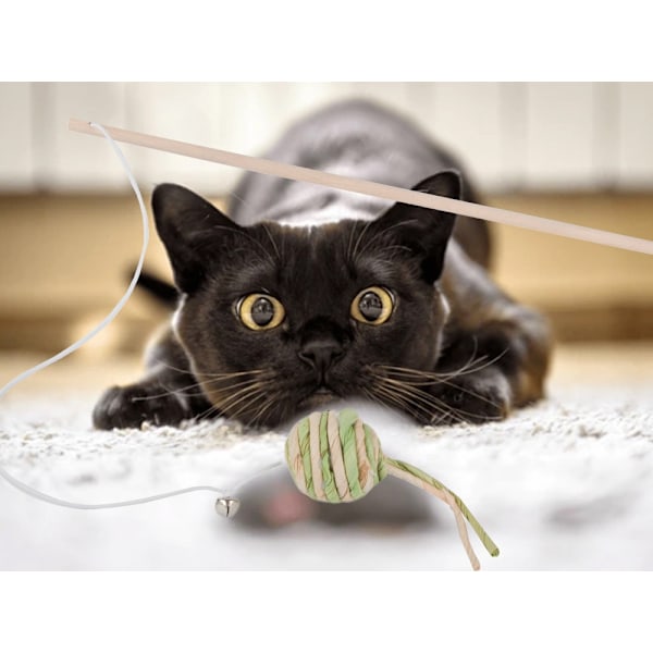Kattleksak på Pinne - Boll & Bjällra - Leksak för Katt