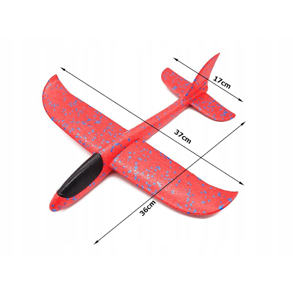 Kastflygplan - 36 cm Röd