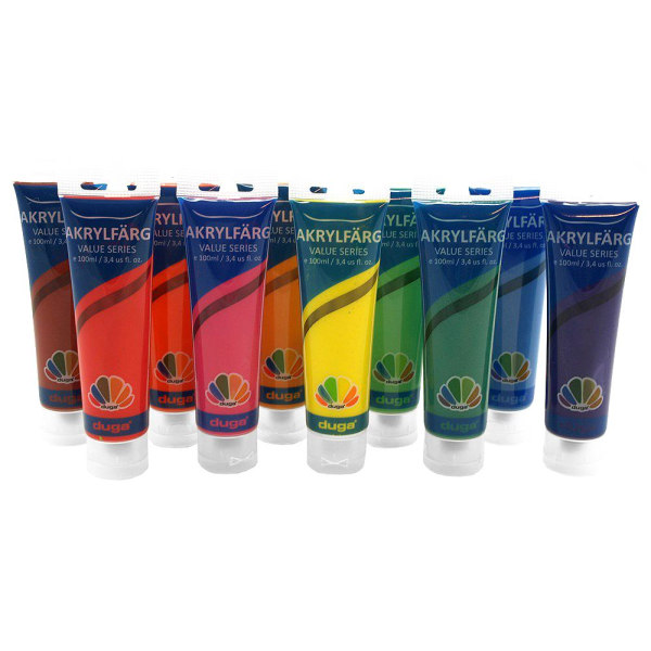 12 stk Akrylmaling / Kunstnermaling - (12x100 ml) Multicolor d327 |  Multicolor | 1435 | Fyndiq