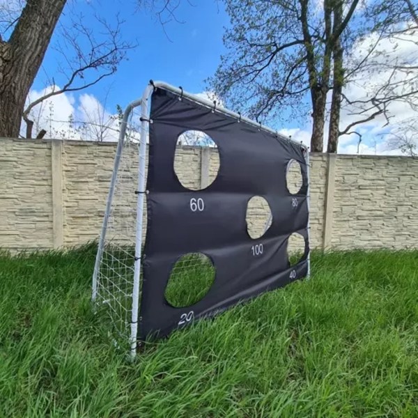 Fodboldmål med snigskytteklud til børn - 240x170cm