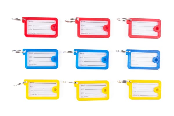 Nyckelbrickor rektangulära 9-pack