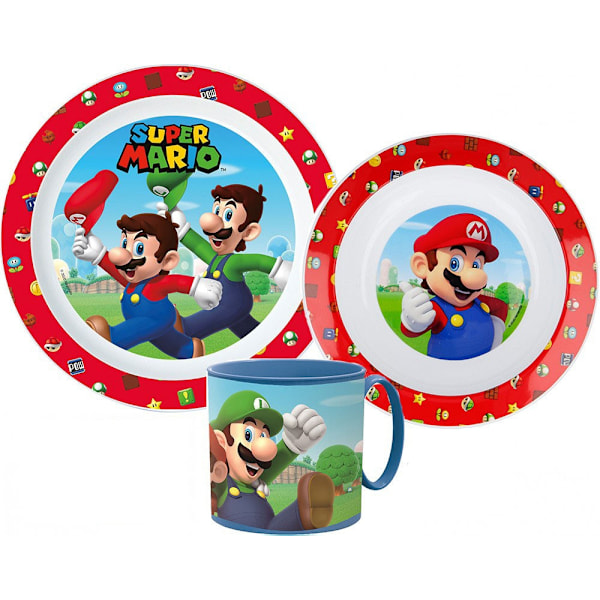 Mikroplastset med Super Mario matset och mugg 265 ml