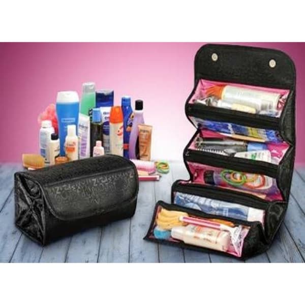 Sminkepung med 4 Rom / Necessær Organizer Black