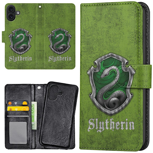 iPhone 16 Plus - Plånboksfodral/Skal Harry Potter Slytherin