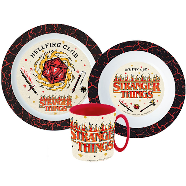 Stranger Things middagsset, mikroplyset med kopp 350 ml