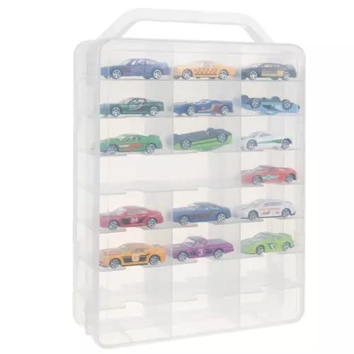 Displaykasse til Modelbiler – Opbevaring – 46 rum Transparent