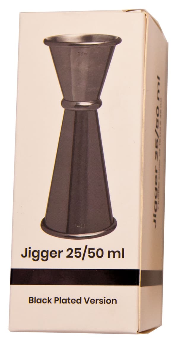 Nordicbar Jigger V-form 25/50 ml Svart