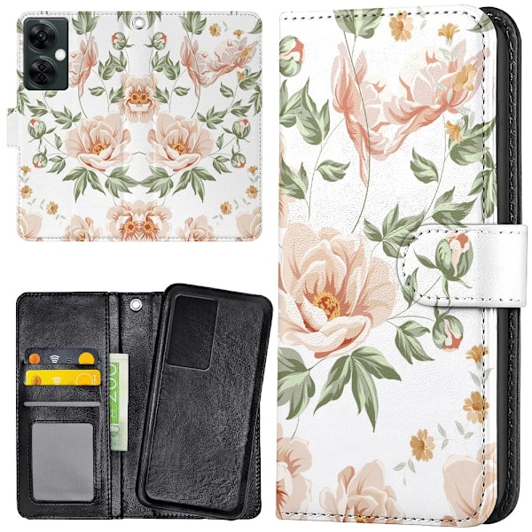 OnePlus Nord CE 3 Lite 5G - Plånboksfodral/Skal Blommönster