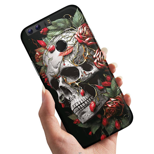 Huawei Honor 8 - Deksel/Mobildeksel Skull Roses