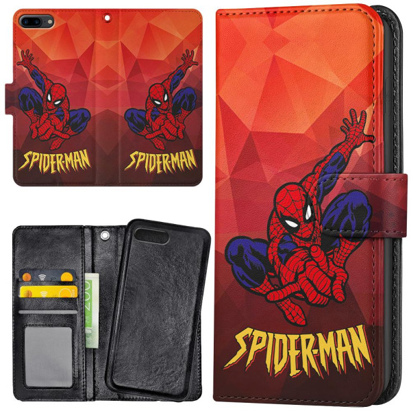 iPhone 7/8 Plus - Plånboksfodral/Skal Spider-Man