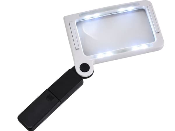 Förstoringsglas hopfällbart 3.5x med stativ LED