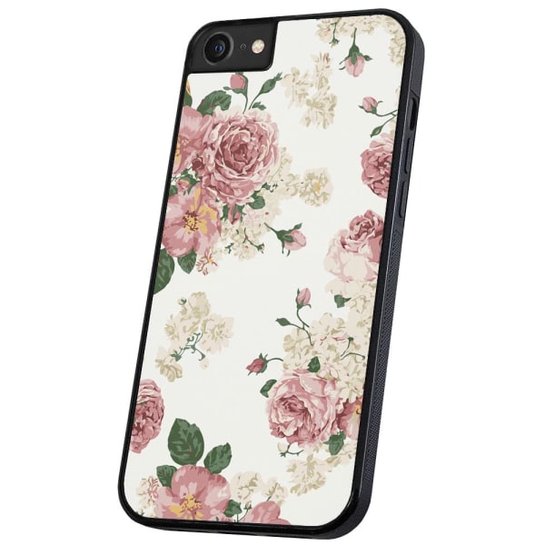 iPhone 6/7/8/SE - Deksel/Mobildeksel Retro Blomster Multicolor