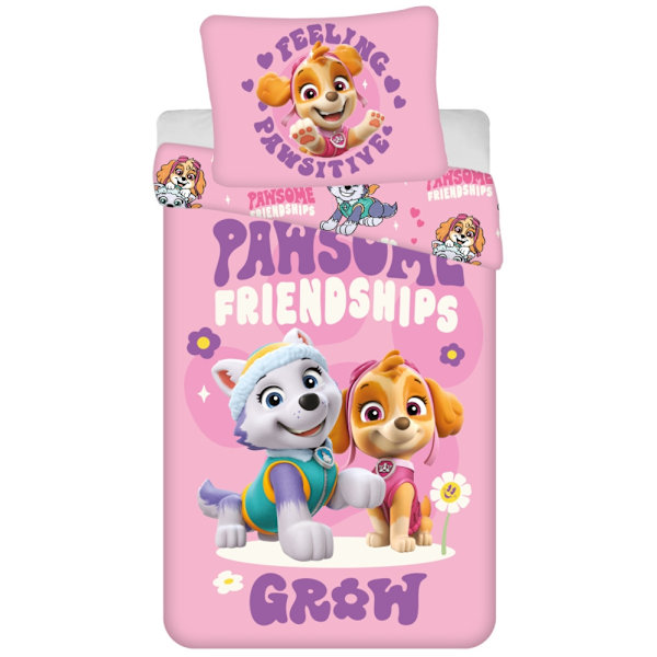 Paw Patrol Pawsitive mikrofiber sängkläder 140×200 cm, 70×90 cm