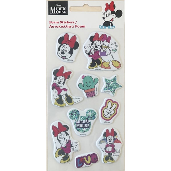 Disney Minnie Smiles mjuka skumklistermärken set