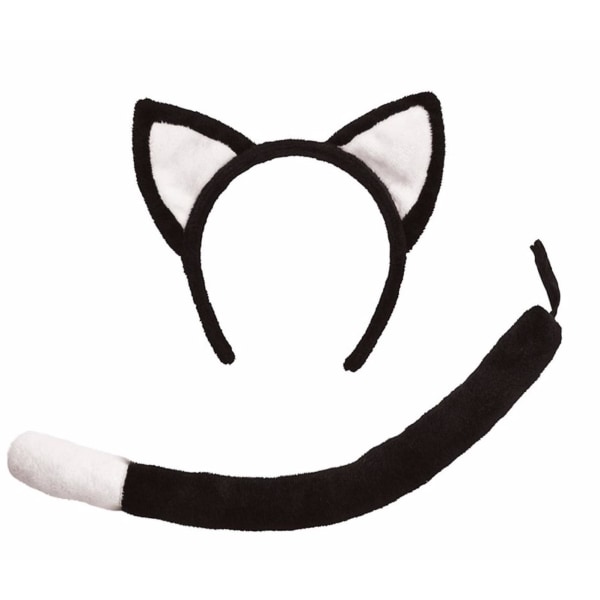 Kissa Hännällä - Naamiaisasuste - Musta / Valkoinen