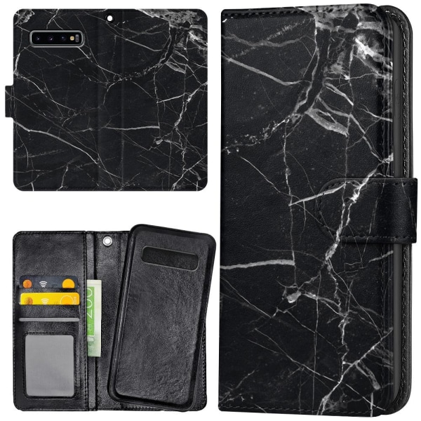 Samsung Galaxy S10 - Plånboksfodral/Skal Marmor