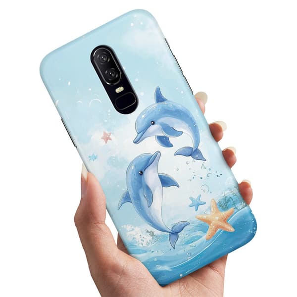 Cover / Mobilcover til OnePlus 8 - Dolphins