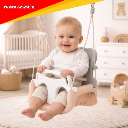Babygunga 3-i-1 / Barngunga - Gunga för barn Beige