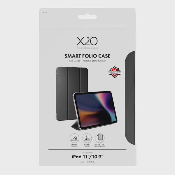 X2O Smart Folio Case Apple iPad 11"/10.9" Svart
