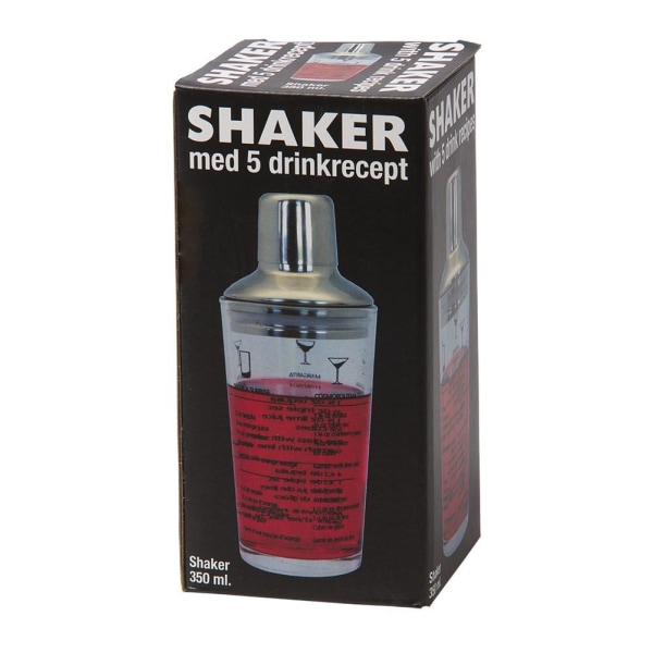 Shaker med oppskrift - 350 ml - Glass