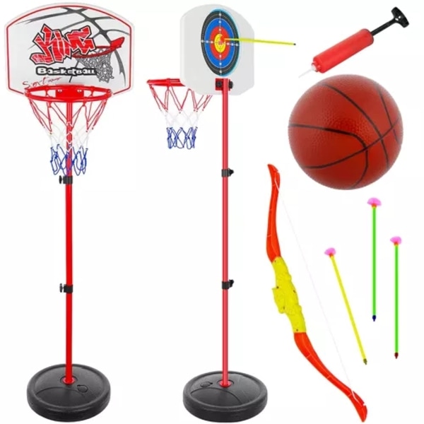 2-i-1 Basket & Pilbåge / Leksakspilbåge för Barn - Prickskytte