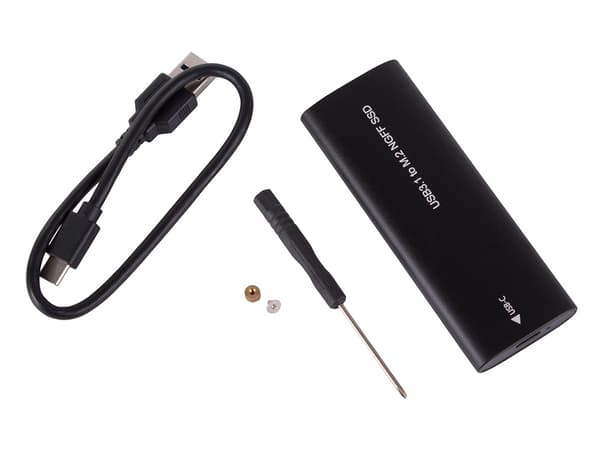 USB 3.1-kabinett för intern M.2 SSD Svart