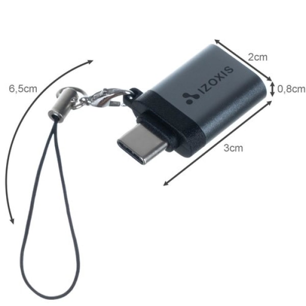 USB 3.0 till USB-C - OTG Adapter grå