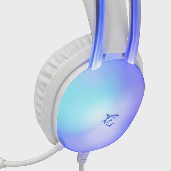 White Shark PEACOCK-2 Over-Ear RGB Gaming Headset Vit