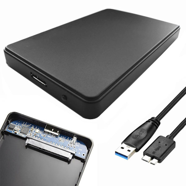 Extern Kabinett HDD SSD / SATA Diskhus 2.5” – USB 3.0