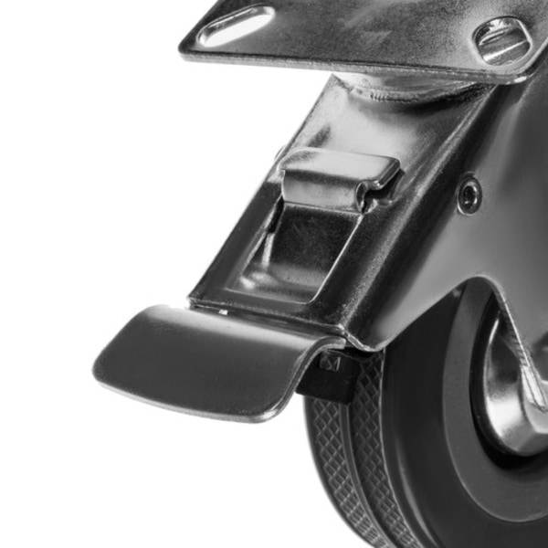 Svingbare Lenkehjul med Bremse / Transportruller - 4 stk
