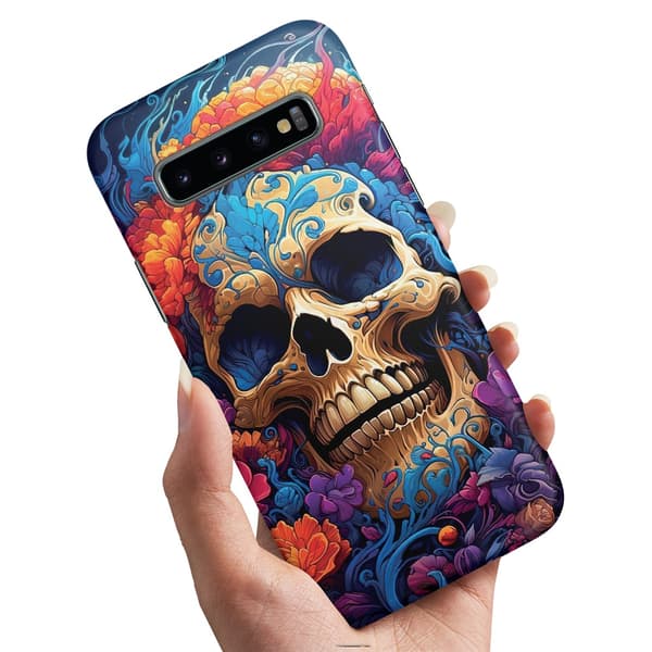 Deksel / Mobildeksel til Samsung Galaxy S10 - Skull