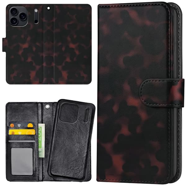 iPhone 17 Pro - Lommebok Deksel Aesthetic Tortoise