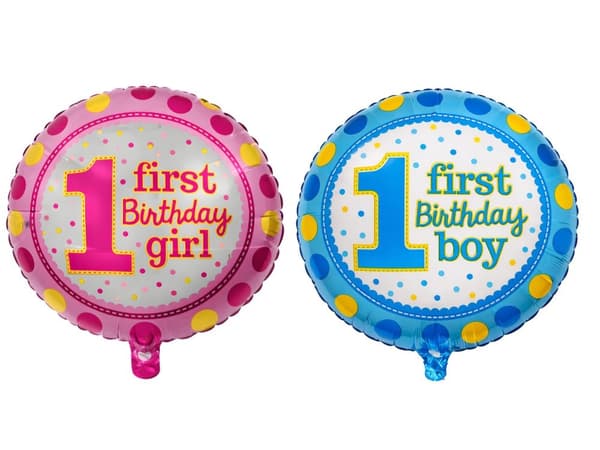 Folieballong 1 år födelsedag