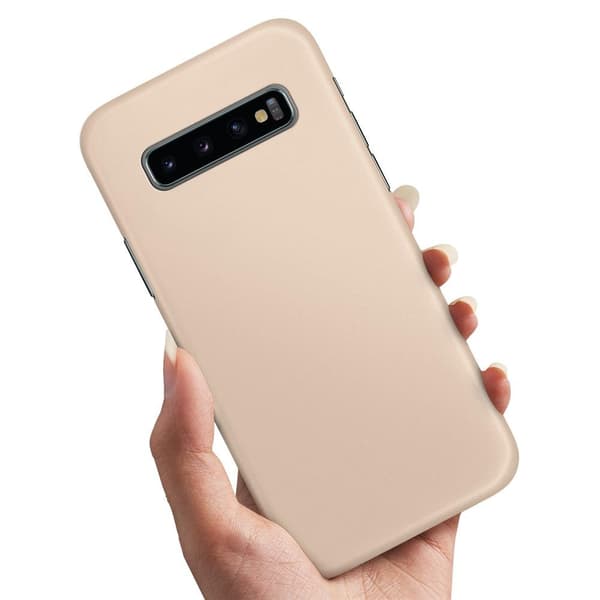 Deksel / Mobildeksel til Samsung Galaxy S10 - Beige Beige
