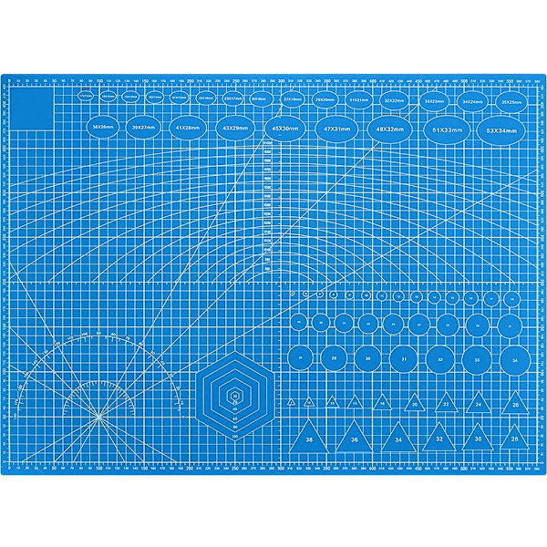 A2 Skärmatta - Självläkande (60x45 cm) Blå