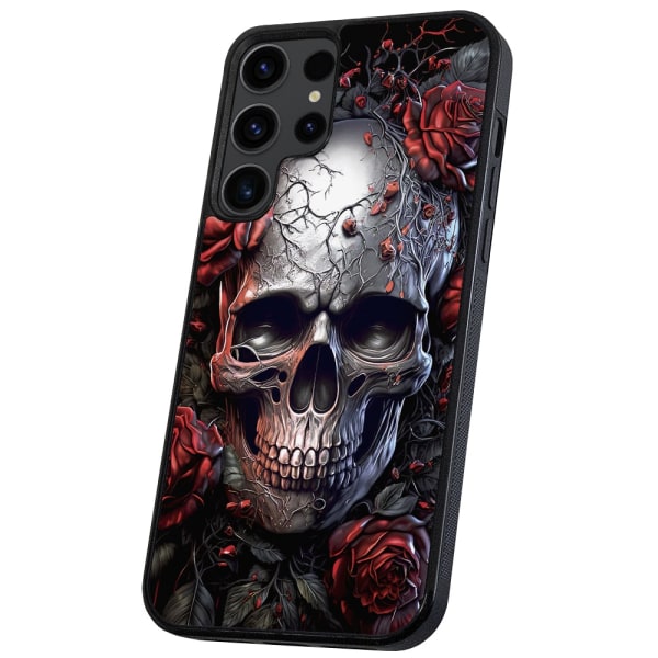 Samsung Galaxy S23 Ultra - Cover/Mobilcover Skull Roses