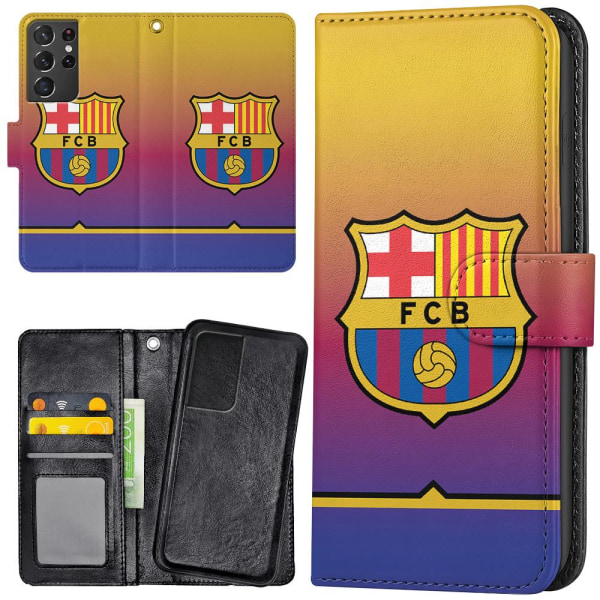 Samsung Galaxy S21 Ultra - Lompakkokotelo/Kuoret FC Barcelona Multicolor