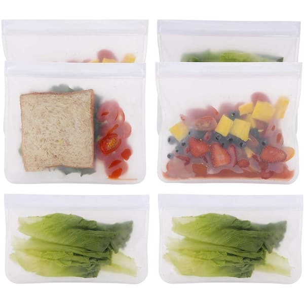 2-Pak - Matpose / Matlagringsposer – Gjenbrukbare Transparent