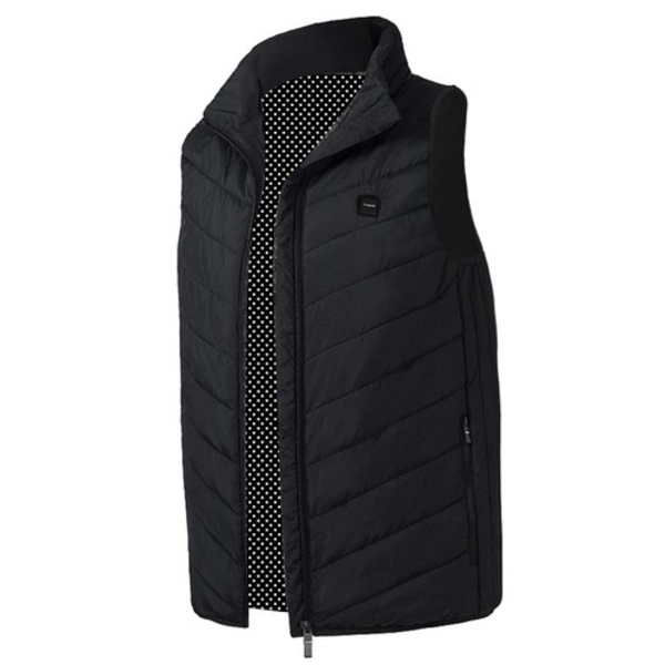 Värmeväst Unisex - Väst med inbyggda värmedynor - USB Black L