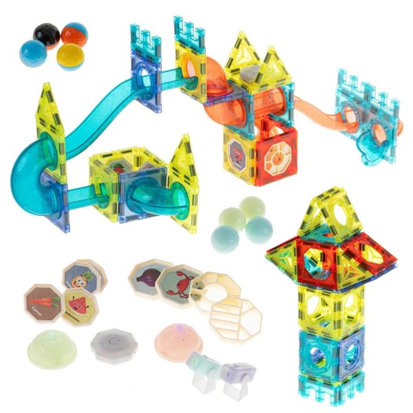 Lysande magnetisk marmorbollsbana 75el