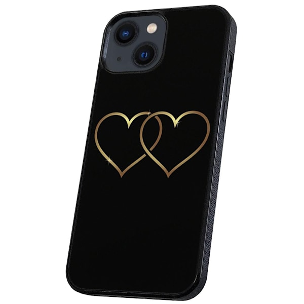 iPhone 13 Mini - Deksel/Mobildeksel Double Hearts