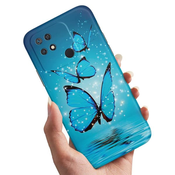 Deksel / Mobildeksel til Xiaomi Redmi 10C - Glitrende Sommerfugler