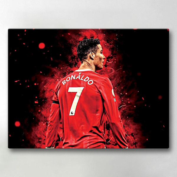 Lærredsbillede / Lærredstryk - Ronaldo - 40x30 cm - Lærred Multicolor