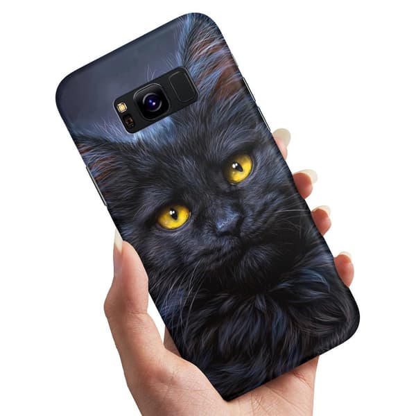 Deksel / Mobildeksel til Samsung Galaxy S8 Plus - Svart Katt